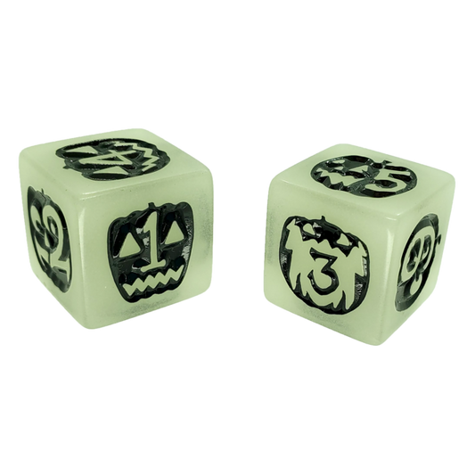 Glow-in-the-Dark Halloween d6 Dice