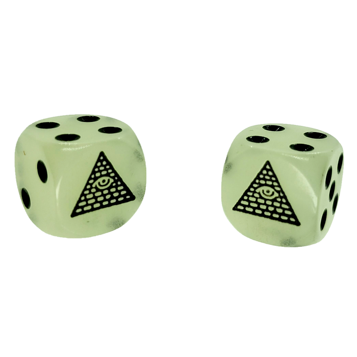 Glow-in-the-Dark Illuminati 14mm d6 Dice