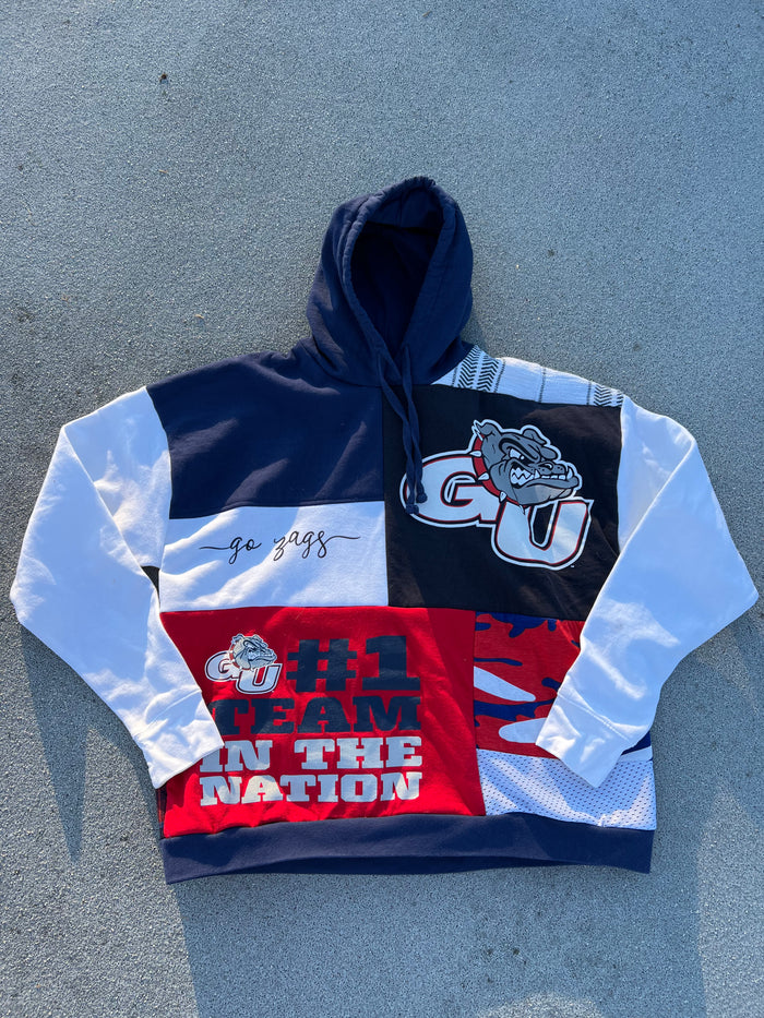 Gonzaga Patchwork Reworked Sweatshirt