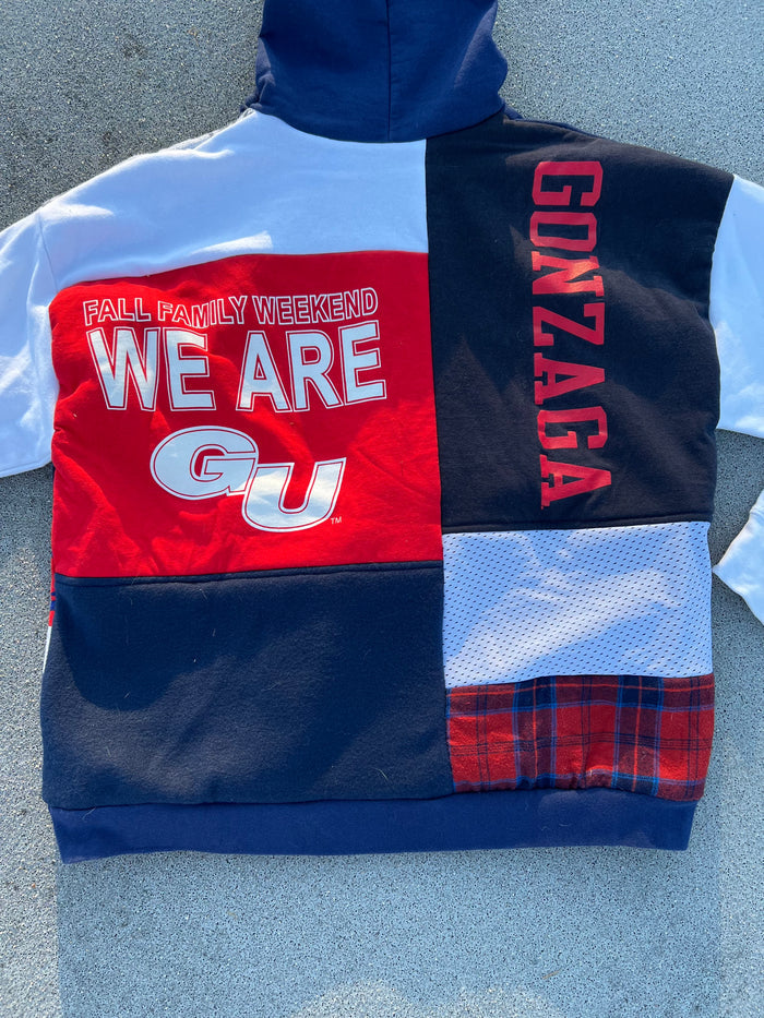 Gonzaga Patchwork Reworked Sweatshirt