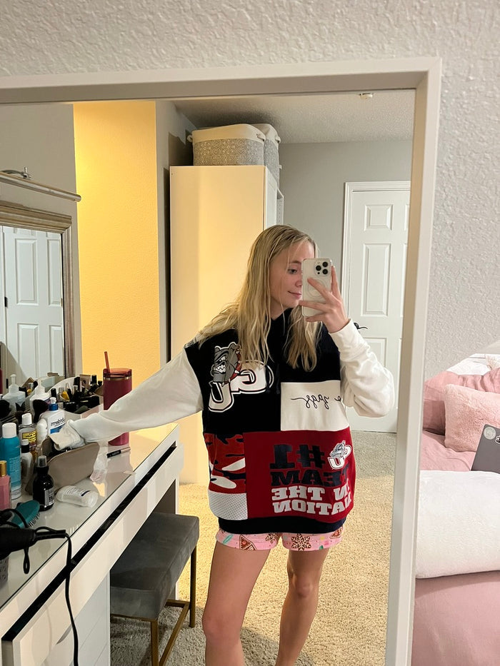 Gonzaga Patchwork Reworked Sweatshirt