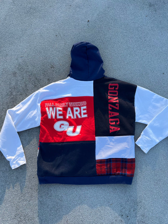 Gonzaga Patchwork Reworked Sweatshirt