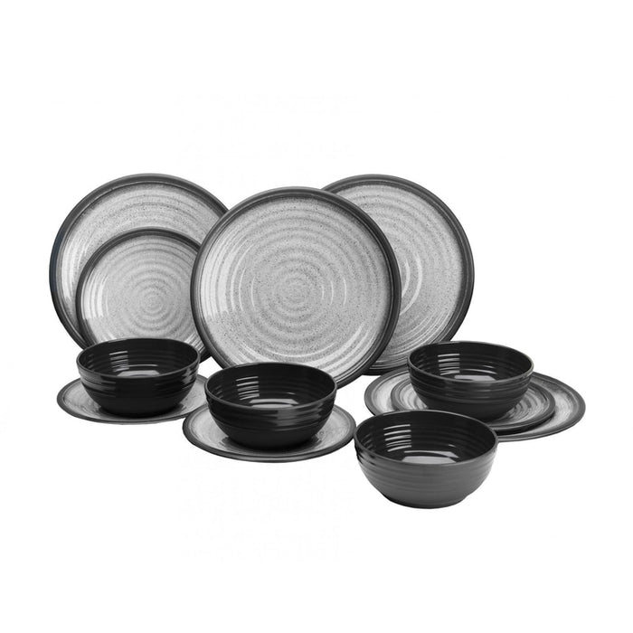 Granite Grey 12 pc Melamine Set
