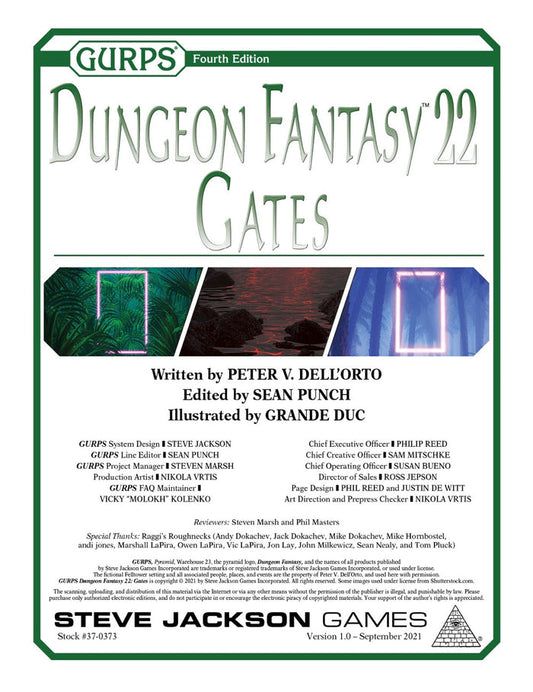GURPS Dungeon Fantasy 22: Gates