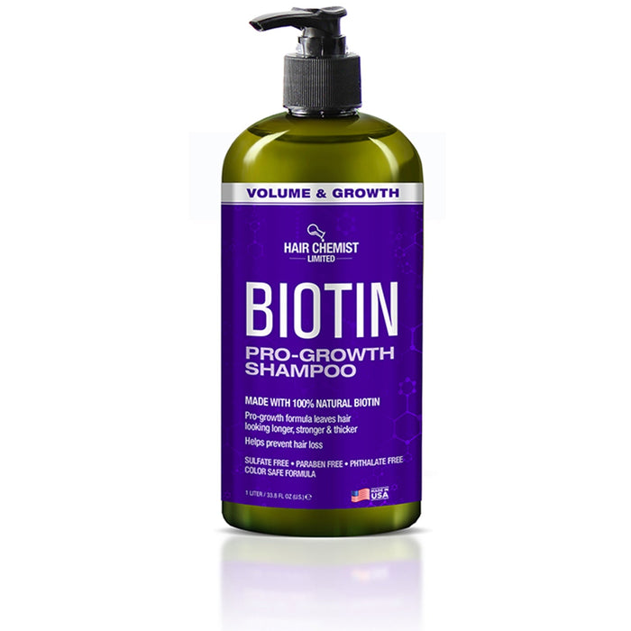 Hair Chemist Biotin Pro-Growth Shampoo & Conditioner Gift Set- Includes 33.8oz Shampoo & 33.8oz Conditioner
