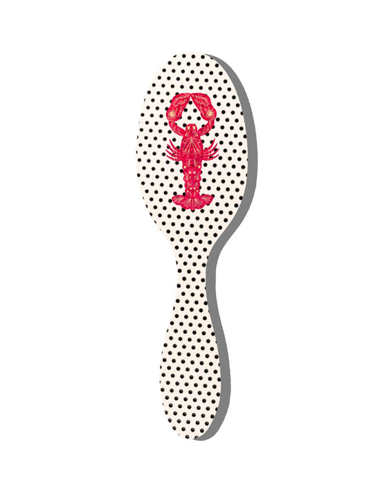 Hand-painted Lobster Amazing Hair Day Brush | Eco-Friendly