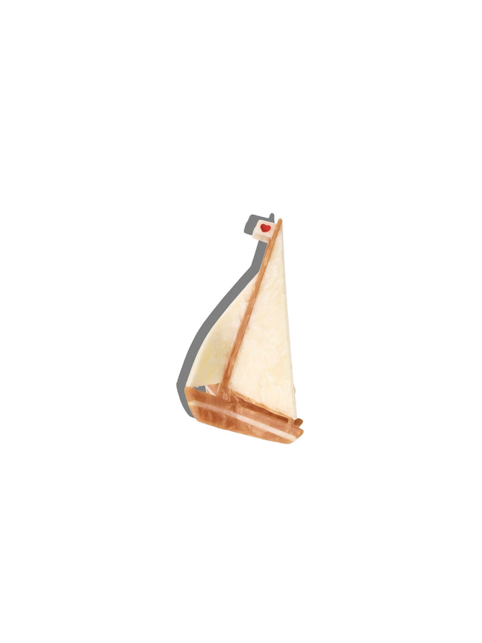 Hand-painted Sailboat Claw Hair Clip | Eco-Friendly: Blue