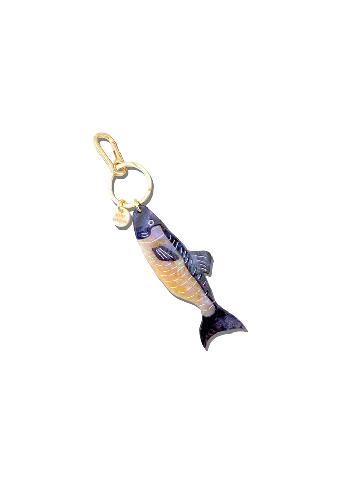 Hand-painted Wild Sardine Bag Charm + Keychain | Eco-Friendly