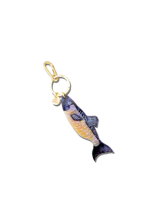 Hand-painted Wild Sardine Bag Charm + Keychain | Eco-Friendly