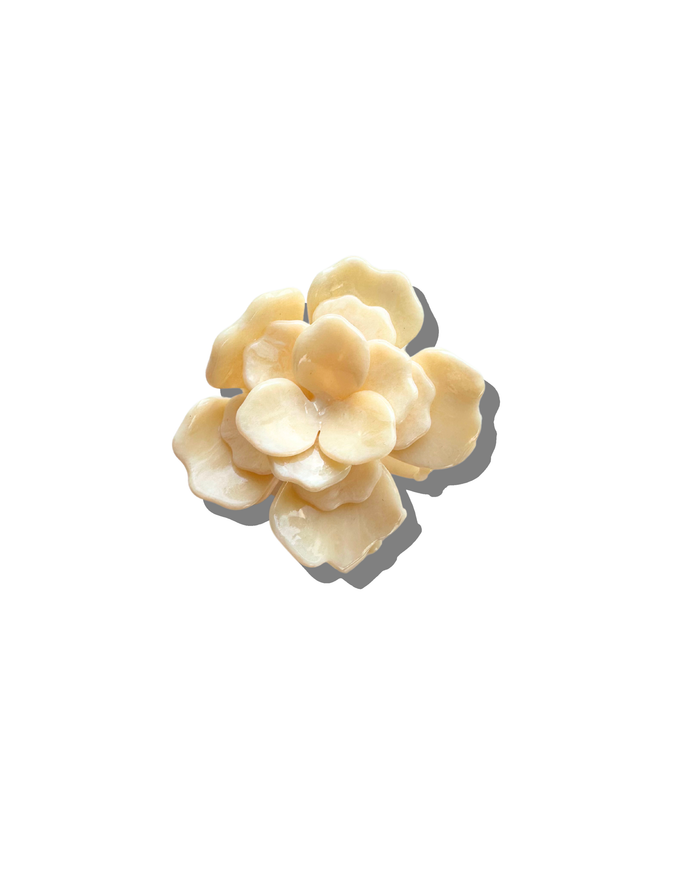 Handmade Origami Gardenia Flower Claw Hair Clip: Lavender