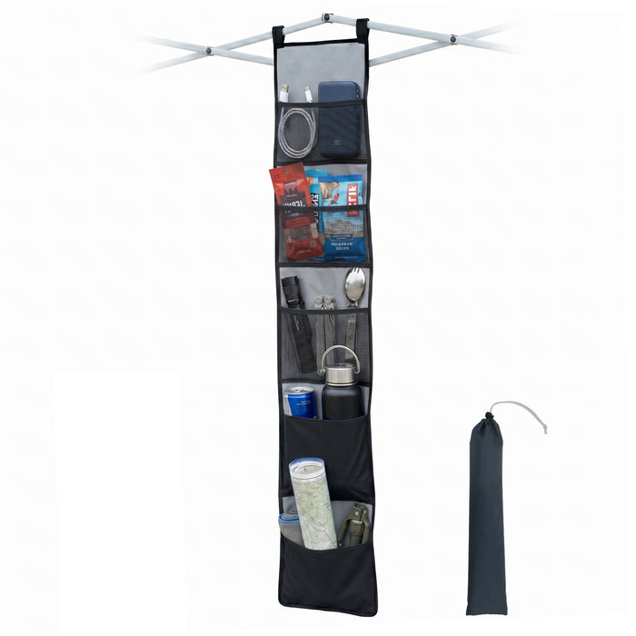 Hanging Storage Organizer for Canopy or Camping, Black