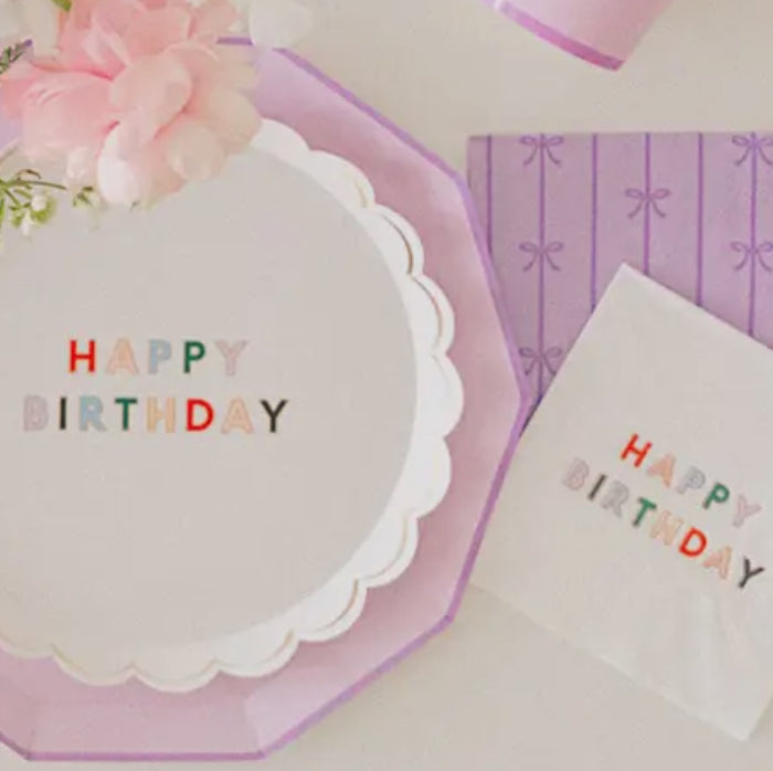 Happy Birthday-paper plates/napkins