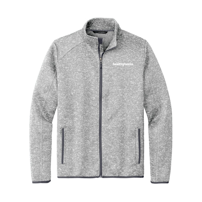 Healthy Horns Port Authority Unisex Grey Heather Sweater Fleece Jacket