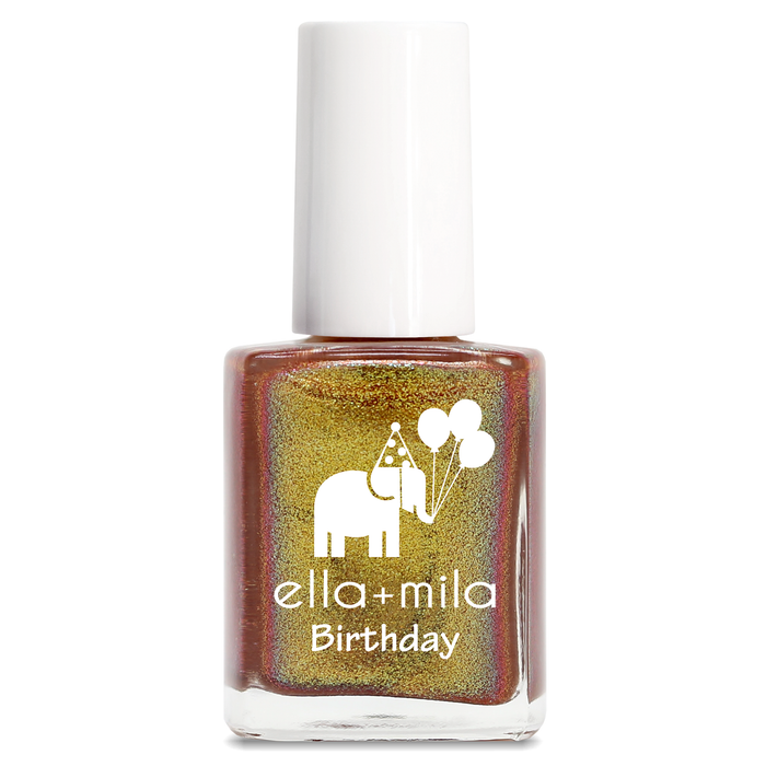Heart of Gold true gold micro glitter nail polish bottle – ella+mila Birthday
