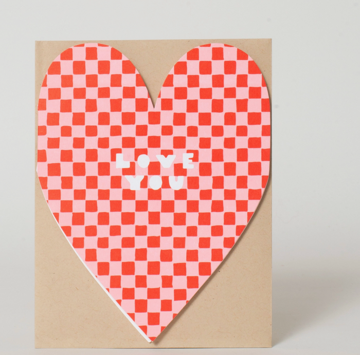 heart shaped love greeting card