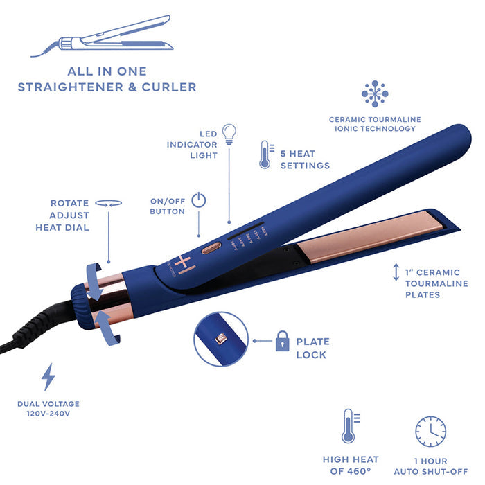 H&H H&H Muti-Styler 1" Blue #5898