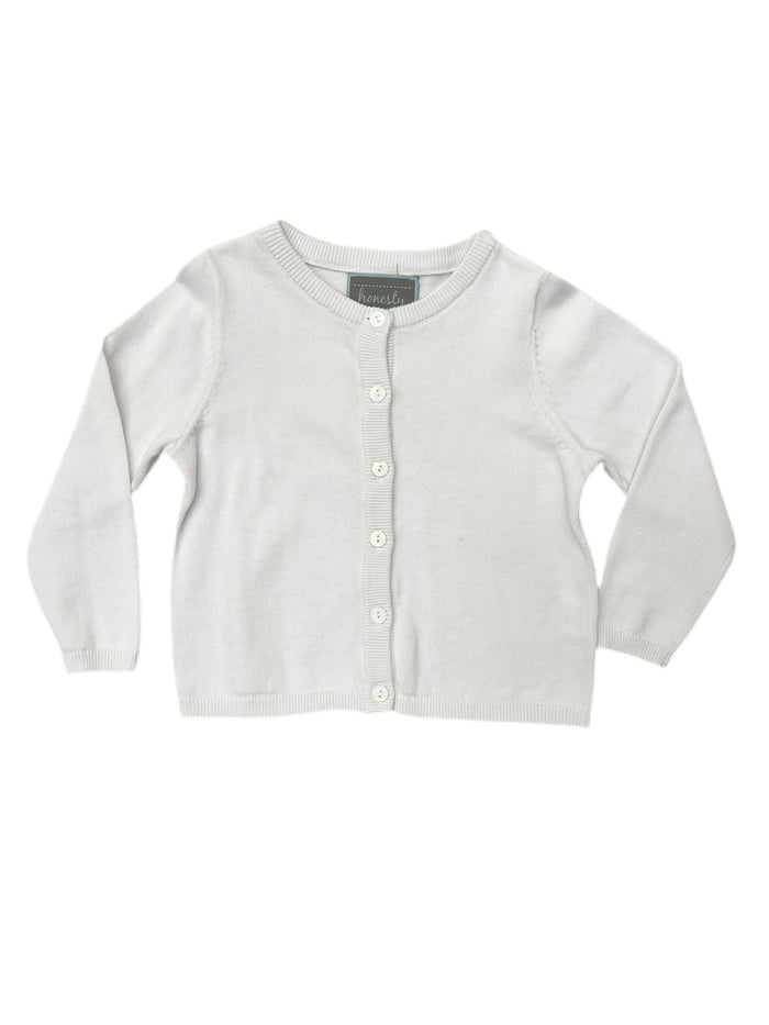 Honesty Basic White Cardigan