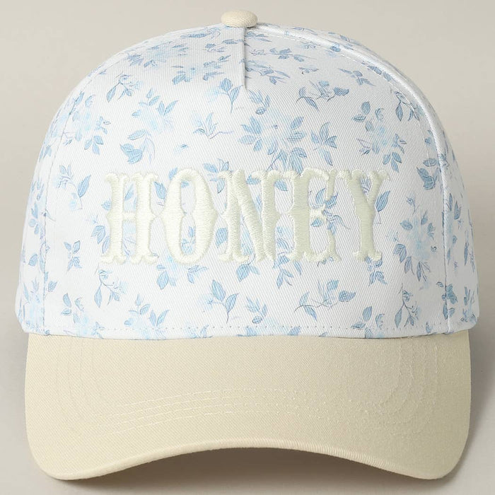HONEY Embroidered Flower PatternTrucker Hat: PINK/PINK / ONE SIZE