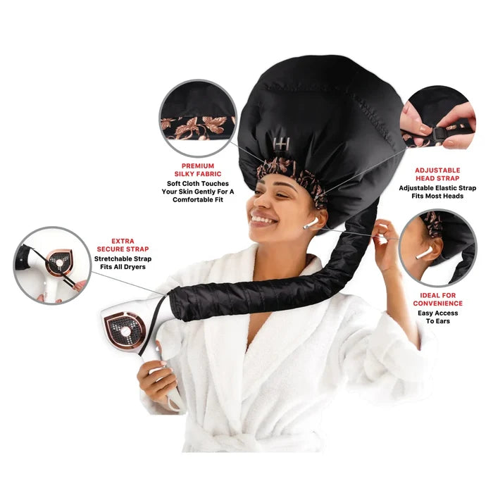 Hot & Hotter Super Jumbo Heat Cap Dryer Attachment, 1 Count, Black