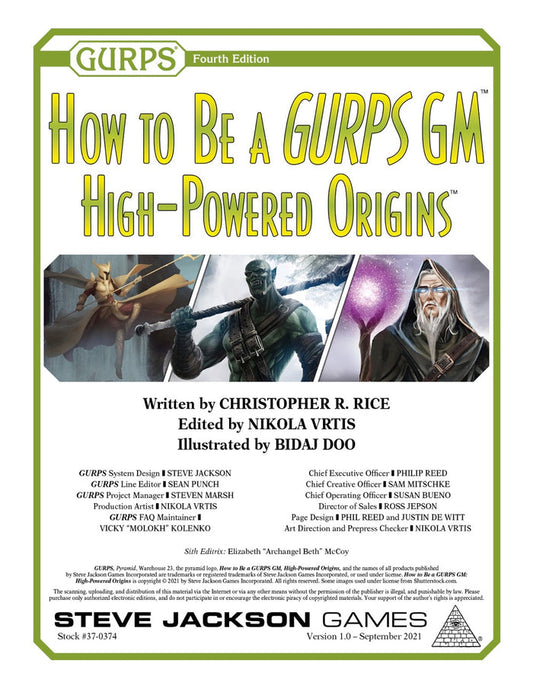 How to Be a GURPS GM: High-Powered Origins