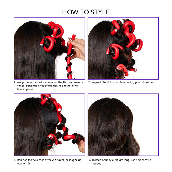 #Hrf16 Flexi Rods 10" Length 5/8" Diameter 6pcs [Orange]