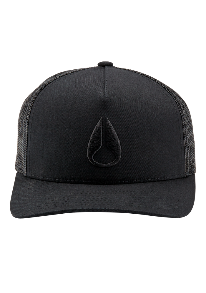 Iconed Trucker Hat - Black / Black