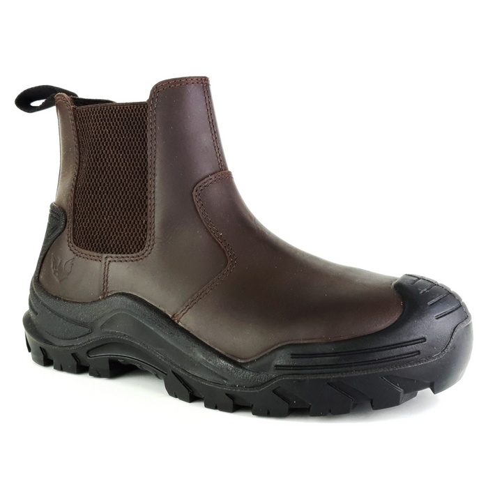 Jasper Dealer Boot, Brown, Oil/Acid/Chemical Resistant