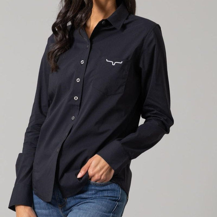 Woman in black button-down shirt, unnamed-237