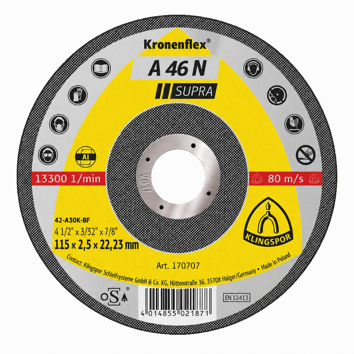Kronenflex A46N Supra Cutting Discs For Aluminium Per/25