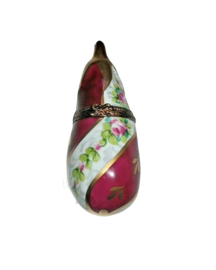 Eggplant Classic Design Porcelain Limoges vegetable French Trinket Box