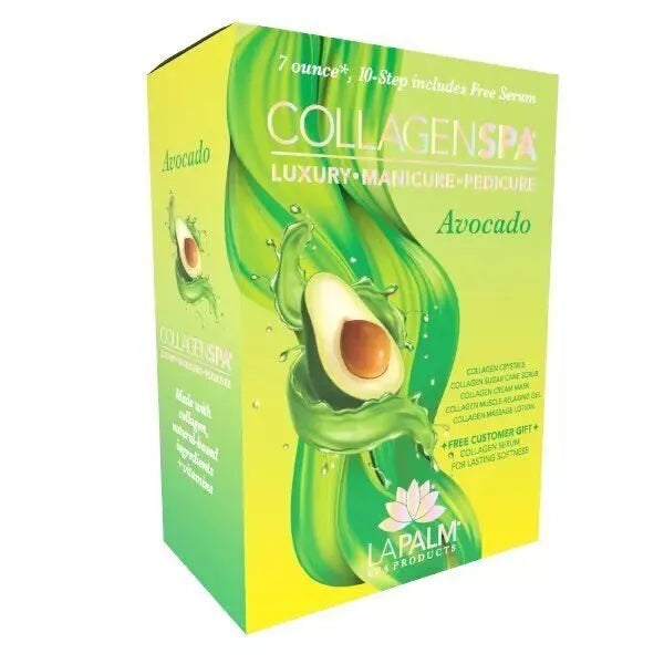 La Palm Collagen Spa Luxury Manicure & Pedicure 10 Step Kit - Avocado (Case 60pcs)