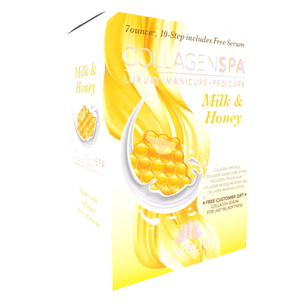 La Palm Collagen Spa Luxury Manicure & Pedicure 10 Step Kit - Milk & Honey