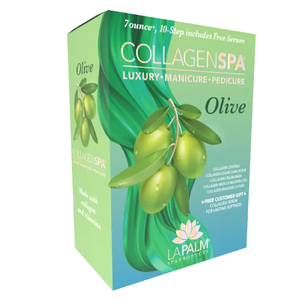 La Palm Collagen Spa Luxury Manicure & Pedicure 10 Step Kit - Olive (Case 60pcs)