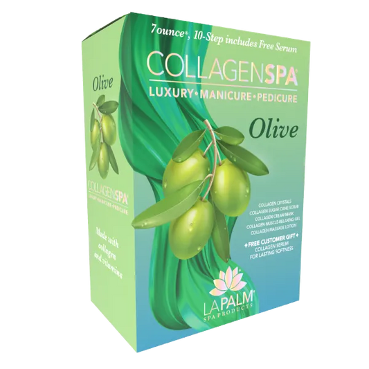 La Palm Collagen Spa Luxury Manicure & Pedicure 10 Step Kit - Olive