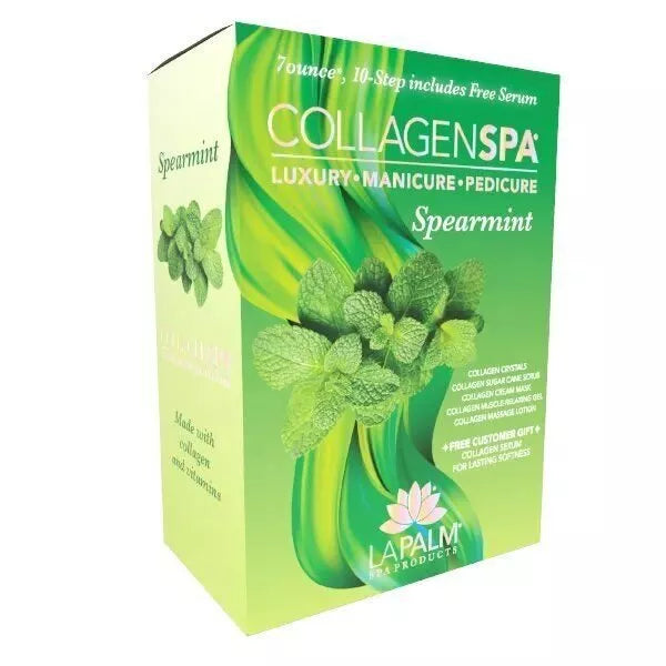 La Palm Collagen Spa Luxury Manicure & Pedicure 10 Step Kit - Spearmint