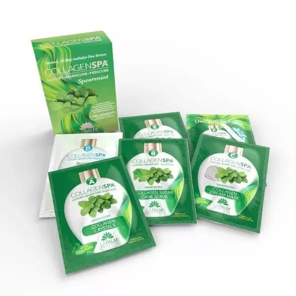 La Palm Collagen Spa Luxury Manicure & Pedicure 10 Step Kit - Spearmint