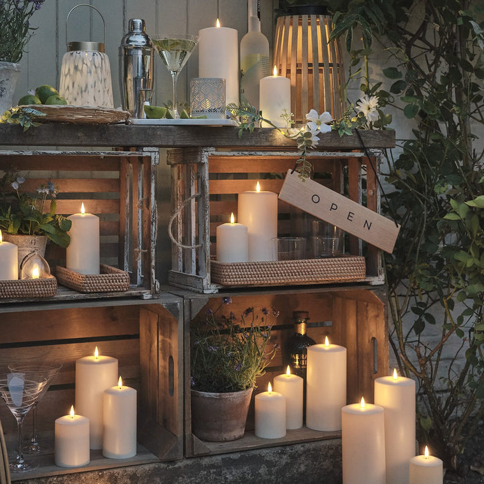 Large TruGlow® Waterproof Outdoor Candle Trio