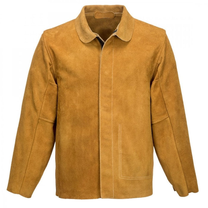Leather Welding Jacket - Tan