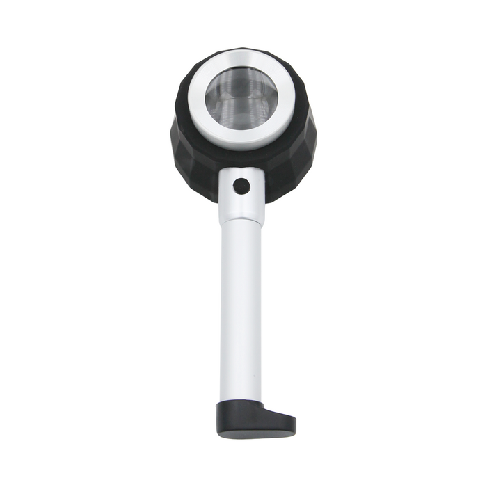 LED Quantity 6 30X Handheld Pipe Metal Scale Magnifier LED UV Currency Checker MG02104171