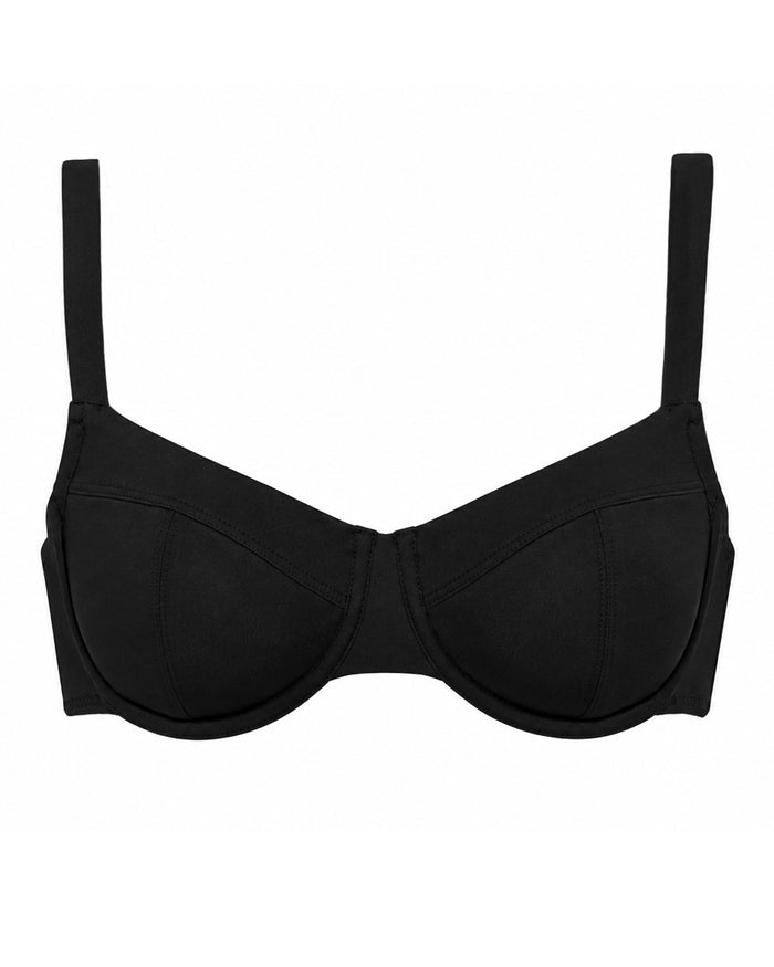 Outline image of Lifty Tie Back Bikini Top - Black