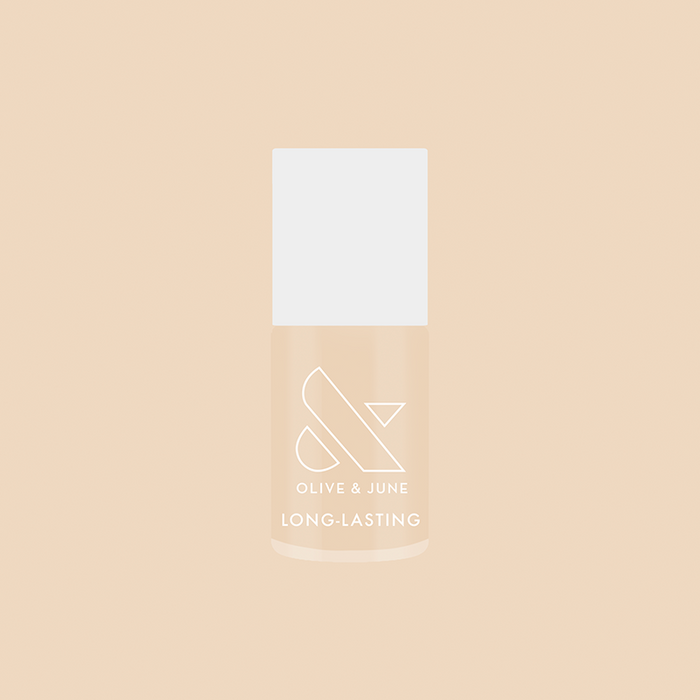 Olive and June Line Dancing Boots nail polish bottle in neutral toasted cream for long-lasting mani or pedi