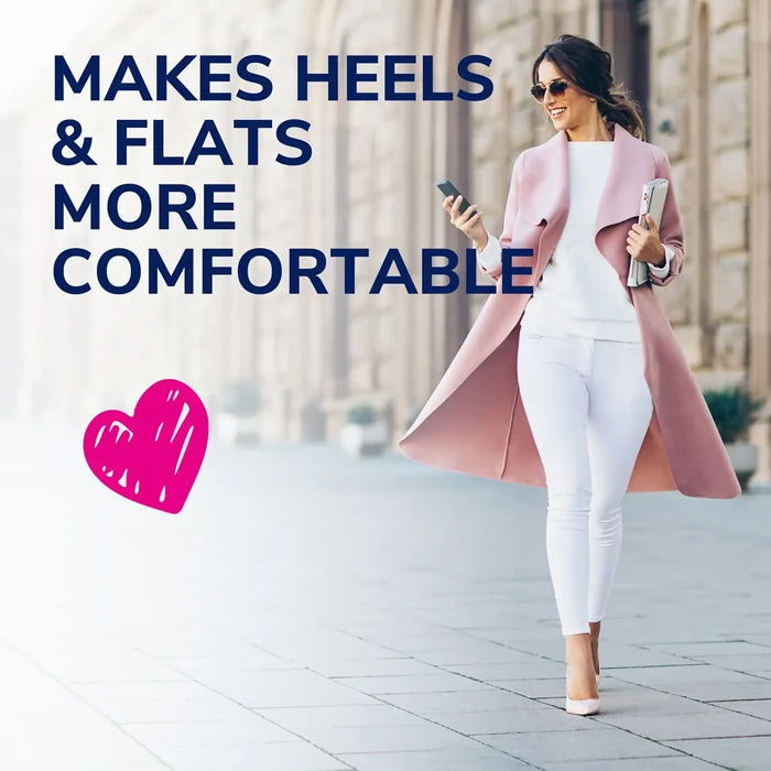 Heel liner cushions make heels and flats more comfortable during everyday walking.