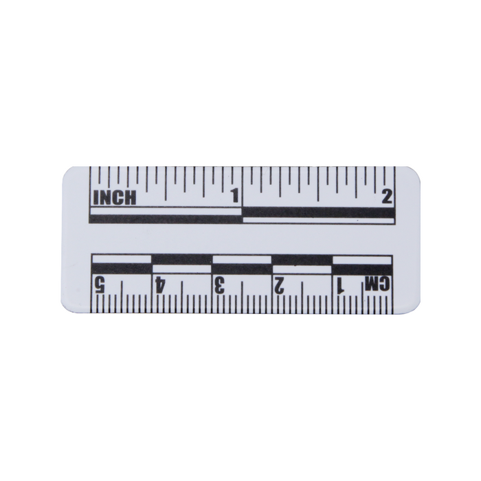 Low Gloss PVC Photography Scale (5cm White), SKU CT20051301, three quarter front view