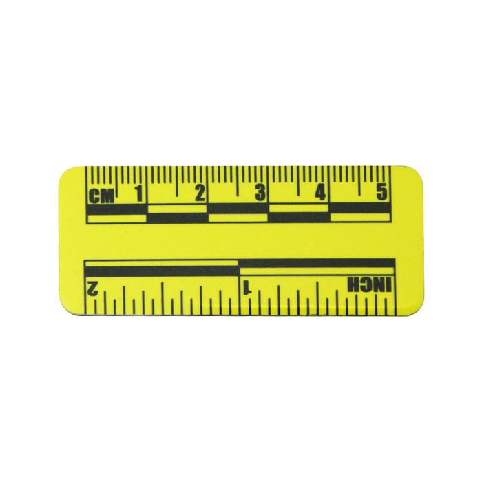 Low Gloss PVC Photography Scale (5cm Yellow), SKU CT20051303, three quarter front view
