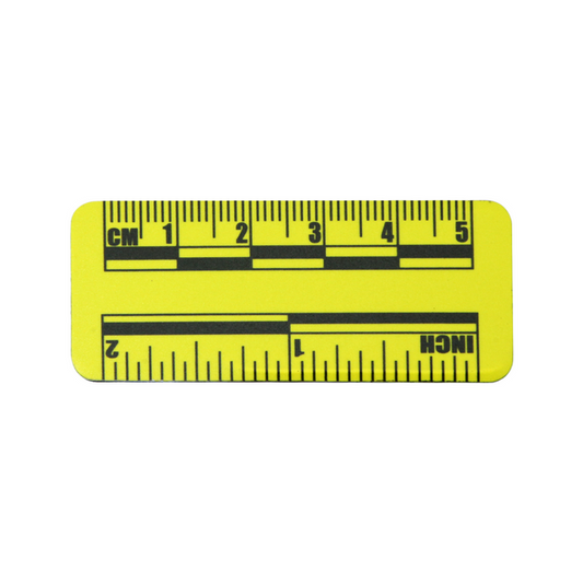 Low Gloss PVC Photography Scale (5cm Yellow), SKU CT20051303, three quarter front view