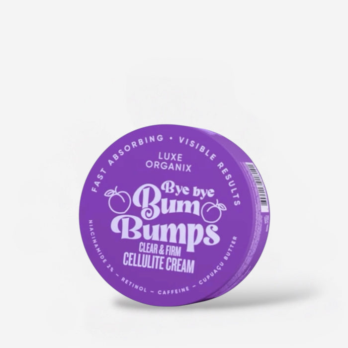 Luxe Organix Bye Bye Bum Bumps Clear & Firm Cellulite Cream 230g كريم لوكس أورجانيكس باي باي بامبس كلير آند فيرم لعلاج السيلوليت - Princess Cosmetics Qatar