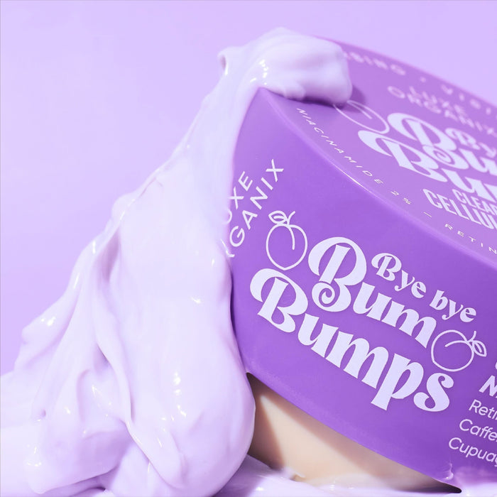 Luxe Organix Bye Bye Bum Bumps Clear & Firm Cellulite Cream 230g كريم لوكس أورجانيكس باي باي بامبس كلير آند فيرم لعلاج السيلوليت - Princess Cosmetics Qatar