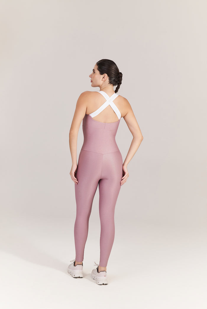 Macacão Costas X Rosa Acinzentado