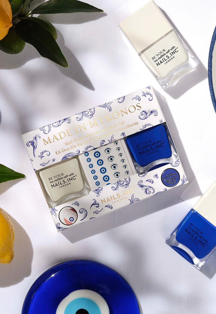 Made In Mykonos Nail Polish and Stickers Set