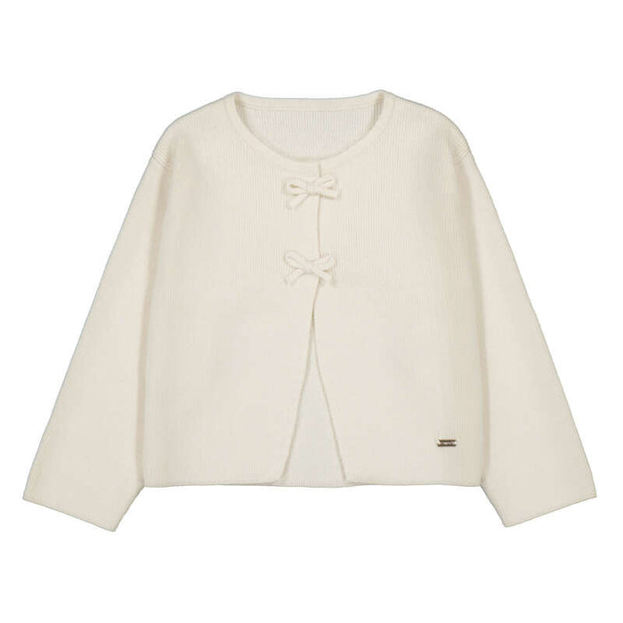 Mayoral Bow Cardigan-Bone